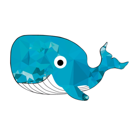 The whale mascot of Radio Comem